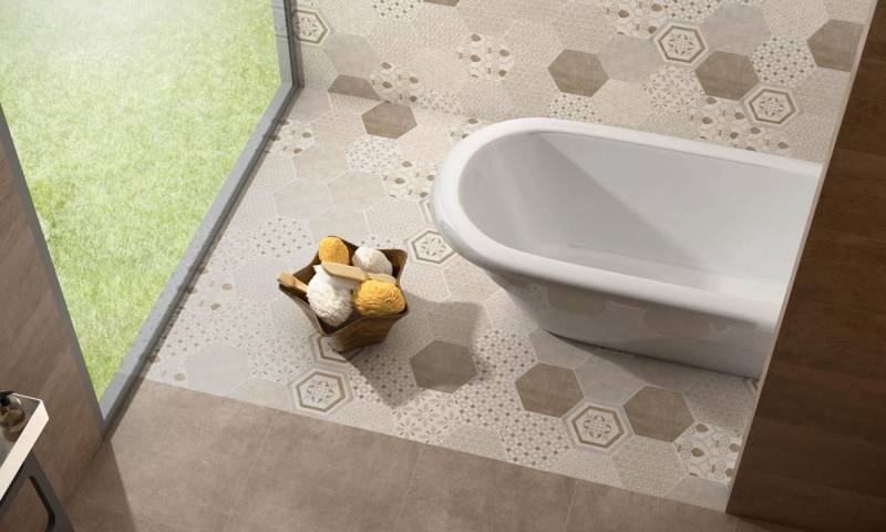 Trouver du carrelage hexagonal pour salle de bain à Roanne